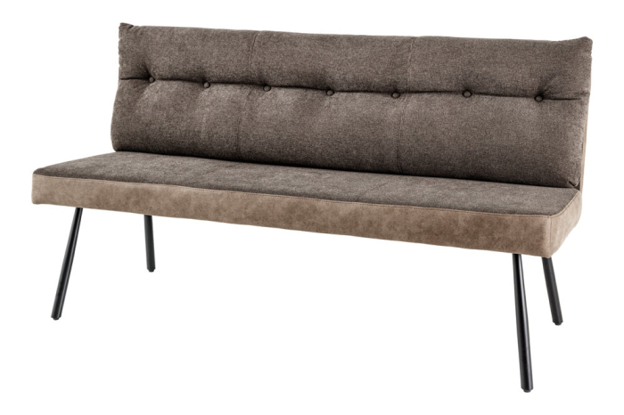 Bancă BIG GEORGE 160 cm, țesătură plată, miez cu arcuri, catifea maro taupe [3]