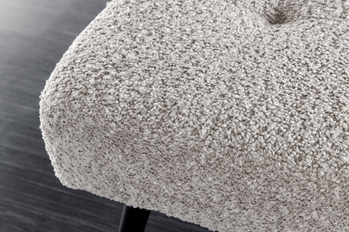 Bancă BOUTIQUE 100 cm bouclé șampanie gri-bej [5]