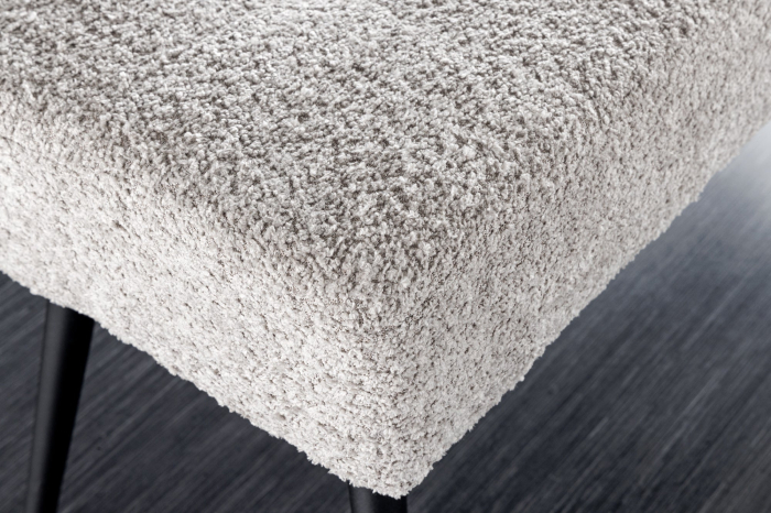 Bancă BOUTIQUE 100 cm bouclé șampanie gri-bej [8]