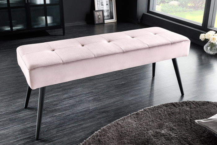 Bancă BOUTIQUE 100 cm catifea roz [3]