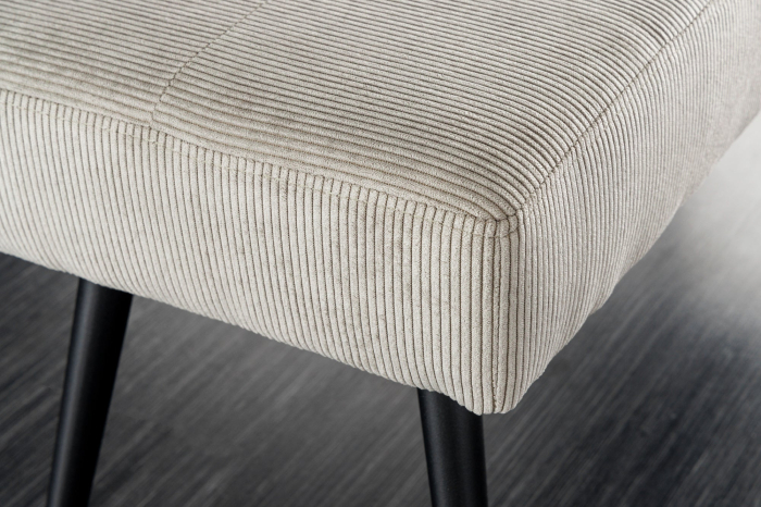 Bancă BOUTIQUE 100 cm, cordon, gri deschis [7]