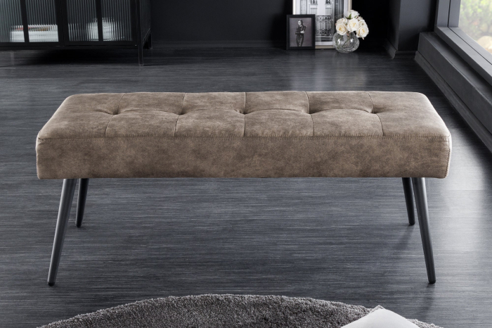 Bancă BOUTIQUE 100 cm microfibră gri-maro [4]