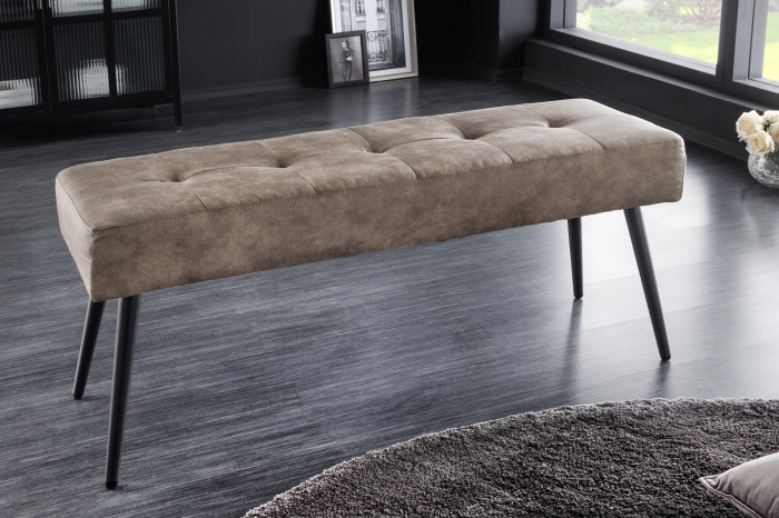 Bancă BOUTIQUE 100 cm microfibră gri-maro [3]