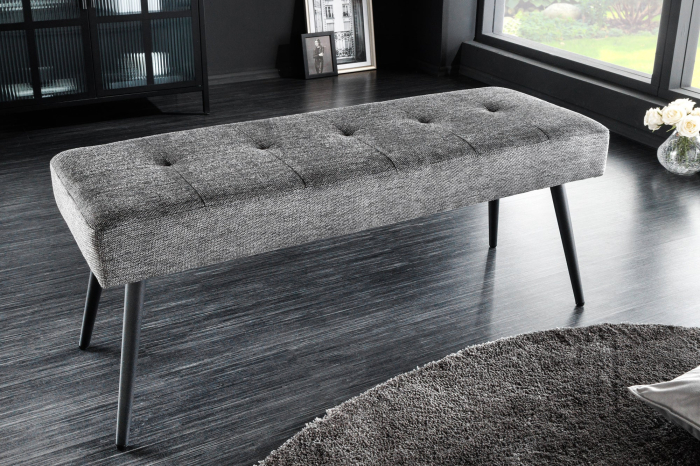 Bancă BOUTIQUE 100 cm țesătură texturată gri [3]