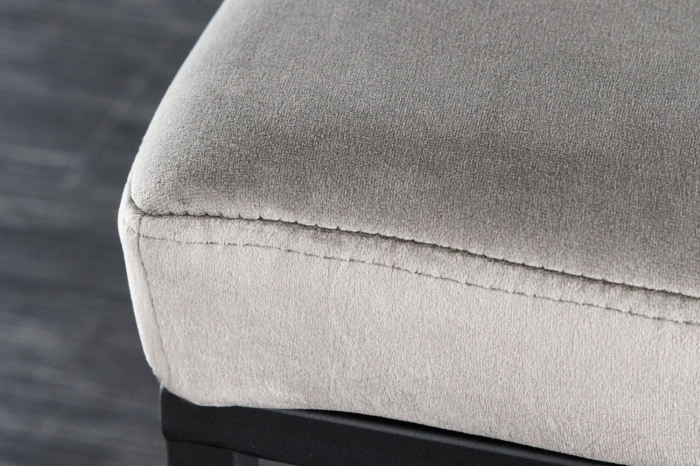 Bancă BOUTIQUE 80 cm catifea gri deschis [6]