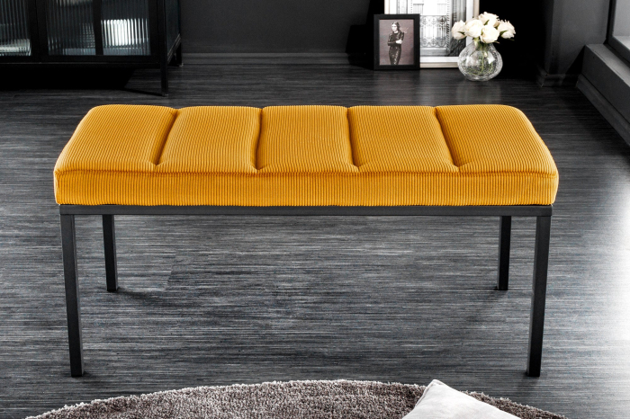 Bancă BOUTIQUE 80 cm, cordon galben muștar [4]