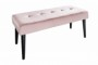 Bancă BOUTIQUE 95 cm cu tapiterie din catifea si picioare negre, roz [5]