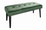 Bancă BOUTIQUE 95 cm cu tapiterie din catifea si picioare negre, verde [5]