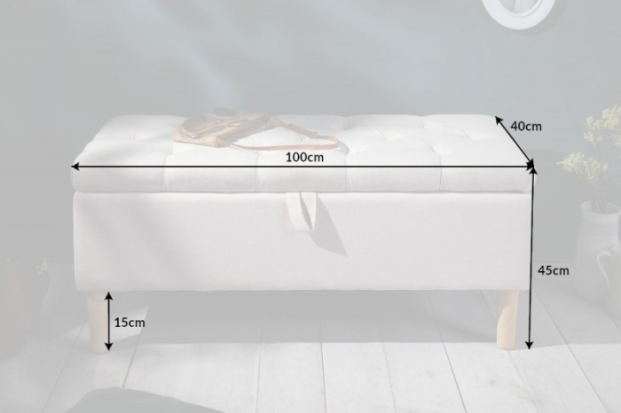 Bancă Chesterfield CASTLE 100 cm cu spațiu de depozitare [8]