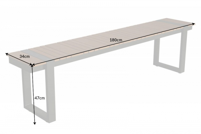 Banca de gradina TAMPA LOUNGE 180 cm rezistenta la intemperii [7]