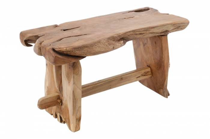 Bancă din trunchi de tec NATURE ROOT, 80 cm [6]