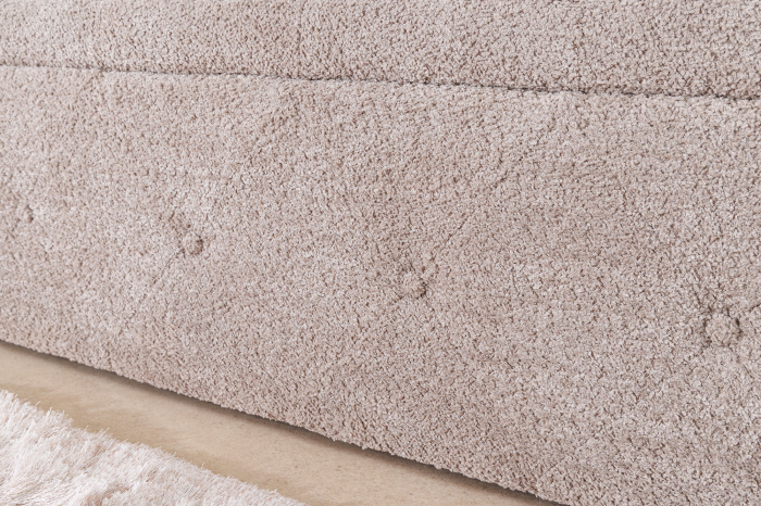 Bancă EXTRAVAGANCIA 140 cm bouclé șampanie gri [11]