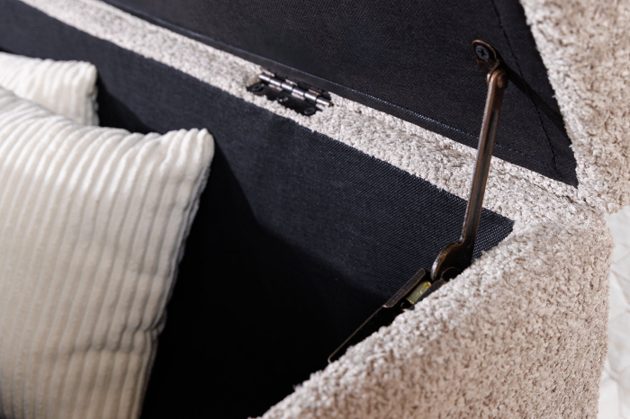 Bancă EXTRAVAGANCIA 140 cm bouclé șampanie gri [6]