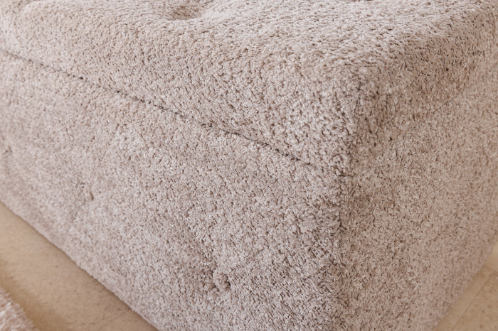 Bancă EXTRAVAGANCIA 140 cm bouclé șampanie gri [9]