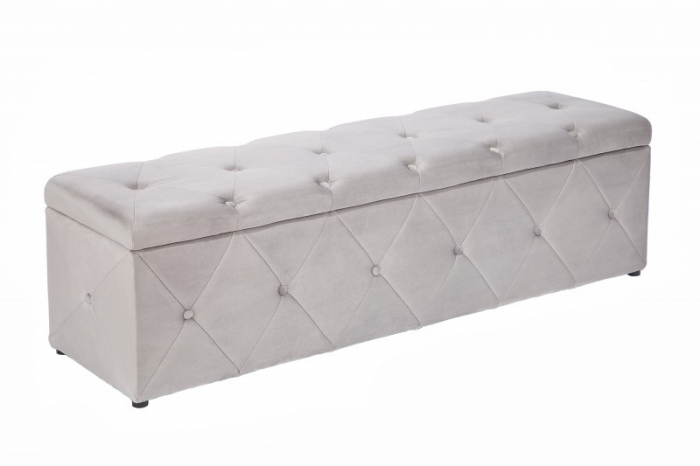 Bancă EXTRAVAGANCIA 140 cm cu spațiu de depozitare, gri [7]