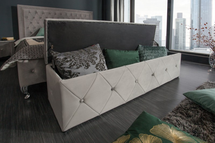 Bancă EXTRAVAGANCIA 140 cm cu spațiu de depozitare, gri [4]