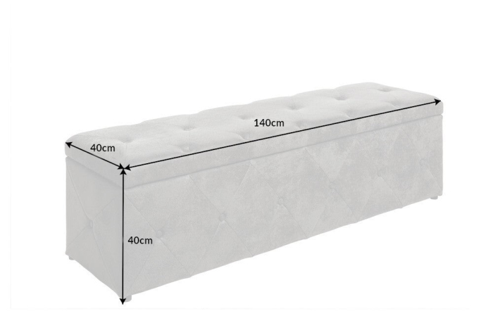 Bancă EXTRAVAGANCIA 140 cm microfibră gri antic [11]