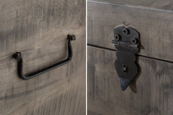 Bancă FACTORY LOFT 115 cm din lemn de mango, gri [6]