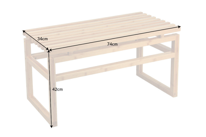 Bancă LAGOON SPA 75 cm bambus natural [8]