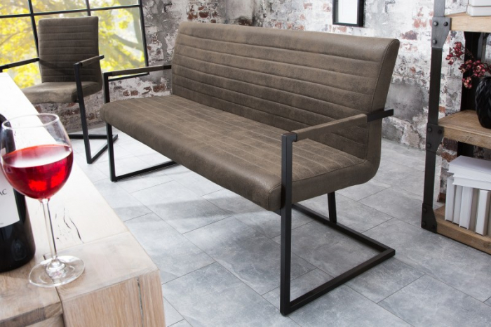 Bancă LOFT 160 cm cu spătar si tapiterie din microfibră [2]