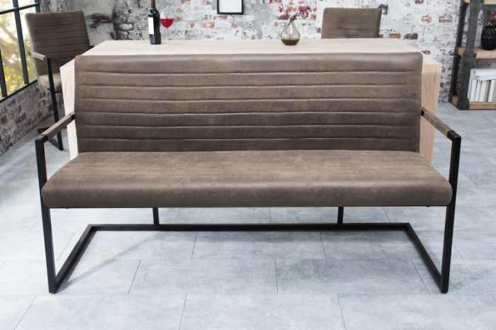 Bancă LOFT 160 cm cu spătar si tapiterie din microfibră [3]
