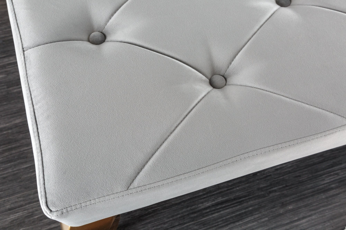 Bancă MODERN BAROCK 170 cm catifea gri picioare aurii [6]