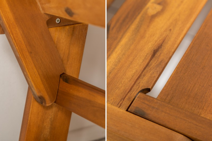 Bancă MODULAR 152 cm din lemn masiv de salcâm cu perna inclusa, gri [7]