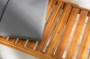 Bancă MODULAR 152 cm din lemn masiv de salcâm cu perna inclusa, gri [5]