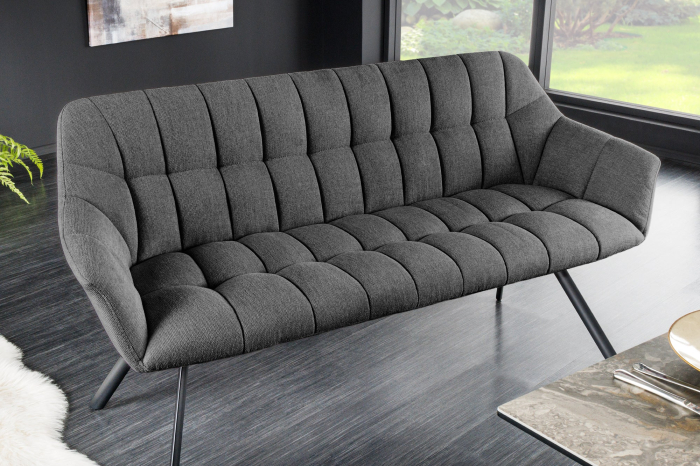 Bancă PAPILLON 165 cm țesătură plată antracit [4]