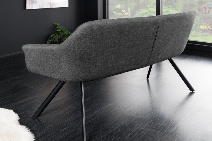 Bancă PAPILLON 165 cm țesătură plată antracit [5]