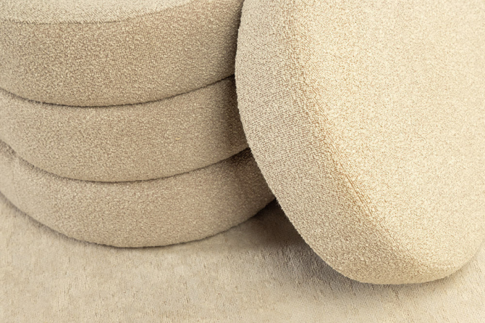 Bancă pentru piept VOQUE 115 cm, bouclé taupe, cu spațiu de depozitare [7]