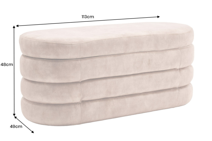 Bancă pentru piept VOQUE 115 cm, catifea galben muștar, cu spațiu de depozitare  [10]