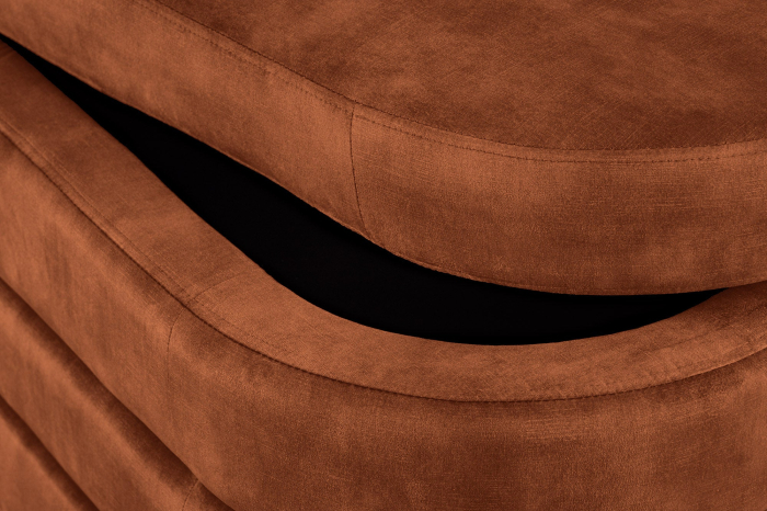 Bancă pentru piept VOQUE 115 cm, catifea maro ruginiu, cu spațiu de depozitare  [11]