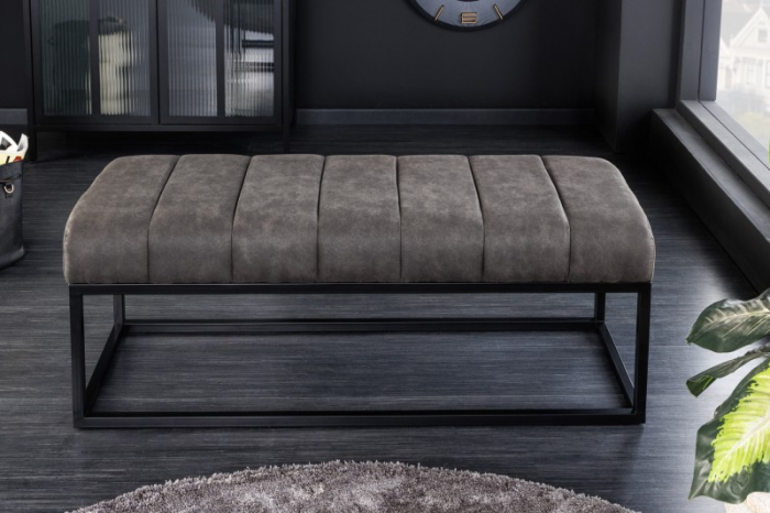 Bancă  PETIT BEAUTÉ 108 cm cu cadru negru si tapiterie din catifea [3]