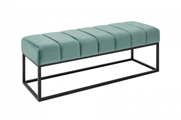 Bancă  PETIT BEAUTÉ 108 cm cu cadru negru si tapiterie din catifea [1]