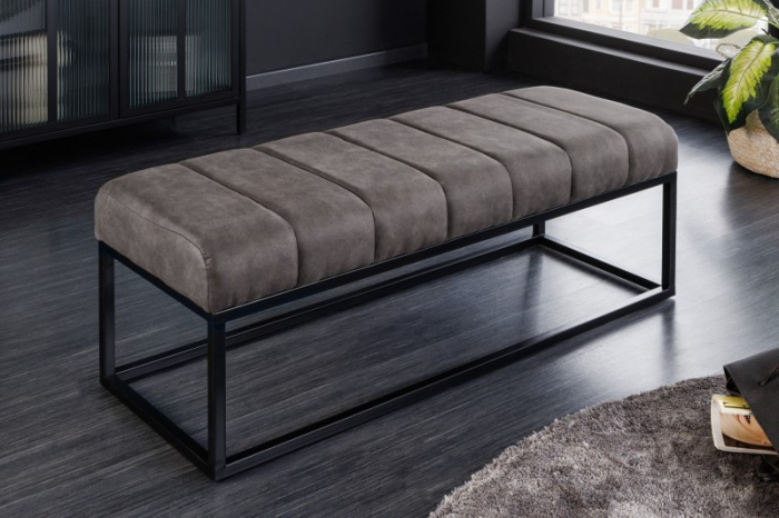 Bancă  PETIT BEAUTÉ 108 cm cu cadru negru si tapiterie din catifea [2]