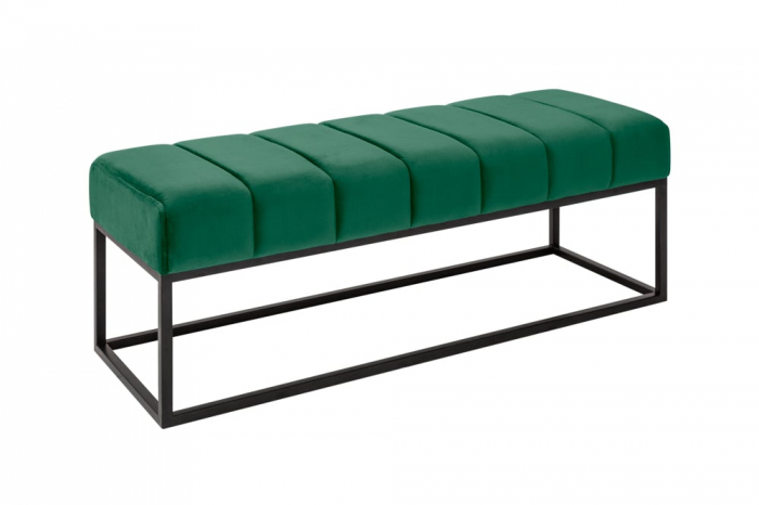 Bancă  PETIT BEAUTÉ 108 cm cu cadru negru si tapiterie din catifea [1]