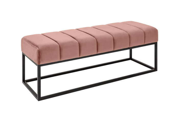 Bancă  PETIT BEAUTÉ 108 cm cu cadru negru si tapiterie din catifea [1]