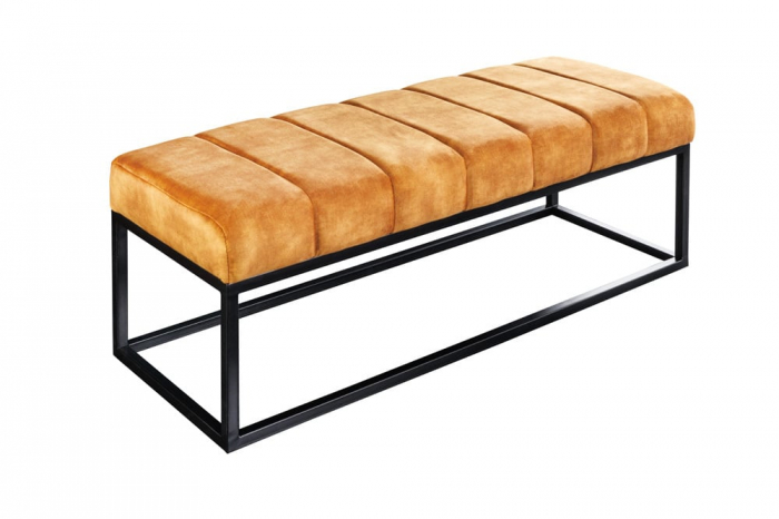 Bancă  PETIT BEAUTÉ 108 cm cu cadru negru si tapiterie din catifea [1]