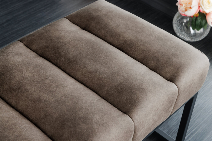 Bancă PETIT BEAUTÉ 110 cm microfibră gri taupe [7]
