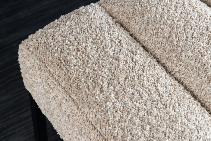 Bancă PETIT BEAUTÉ 110 cm, țesătură bouclé, culoare șampanie-greige [6]