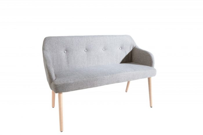 Bancă SCANDINAVIA 116 cm cu tapiterie din tesatura structurala si picioare din lemn de fag [7]