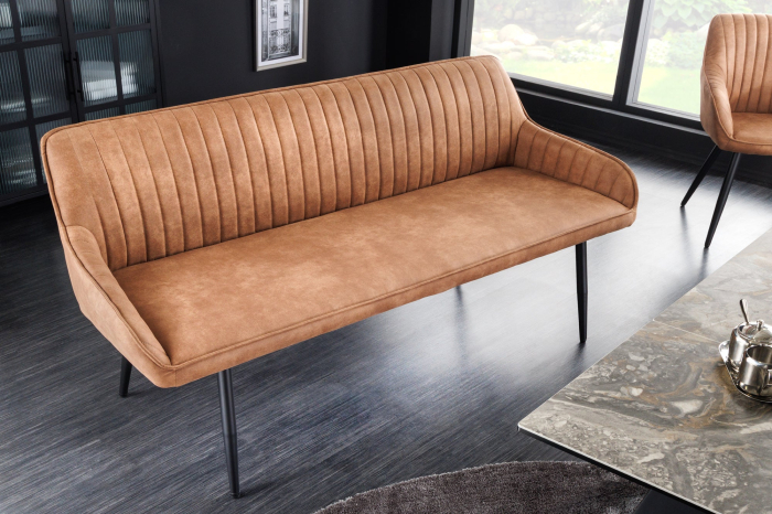 Bancă TURIN 160 cm microfibră maro [3]