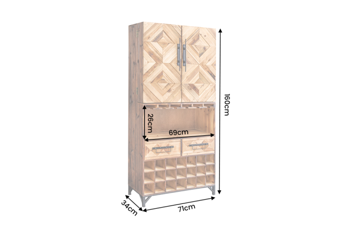 Bar BODEGA 160 cm din lemn de pin natural [10]