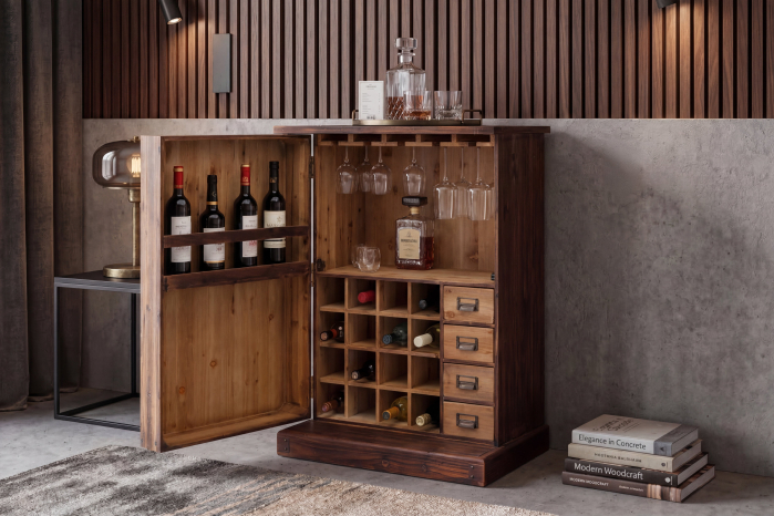 Bar BODEGA 90 cm din lemn de pin natural [3]