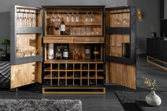Bar din lemn de mango negru Scorpion 140 cm [5]