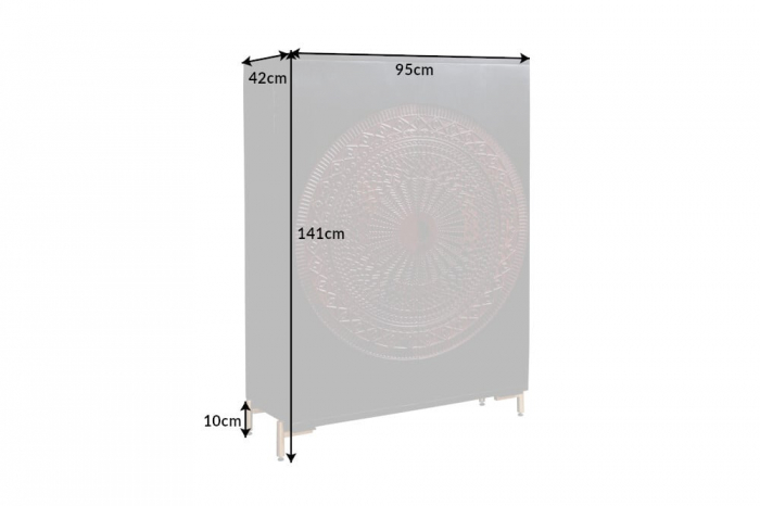 Bar din lemn de mango Mandala 140 cm [11]