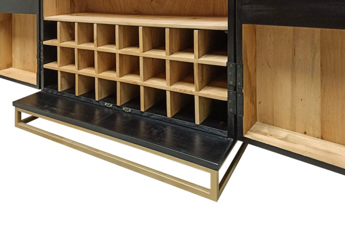 Bar din lemn de mango negru Scorpion 140 cm [12]
