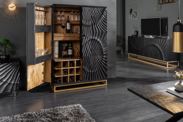 Bar din lemn de mango negru Scorpion 140 cm [8]