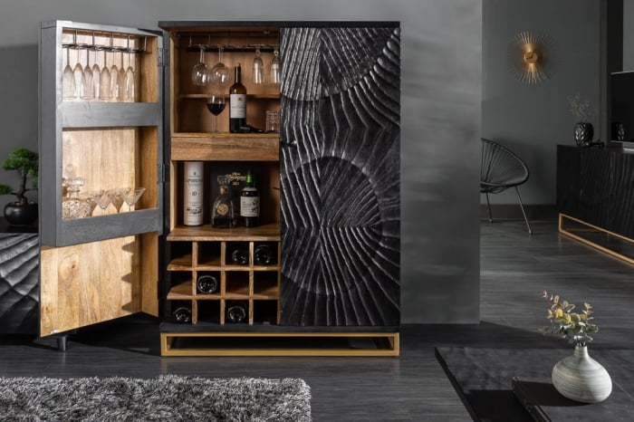 Bar din lemn de mango negru Scorpion 140 cm [4]
